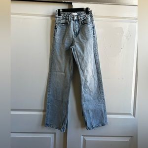 Zara straight leg high rise jeans